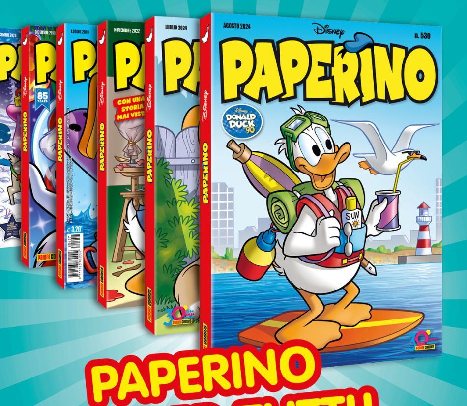 Regala un abbonamento di 1 anno a Paperino! 12 numeri di divertimento