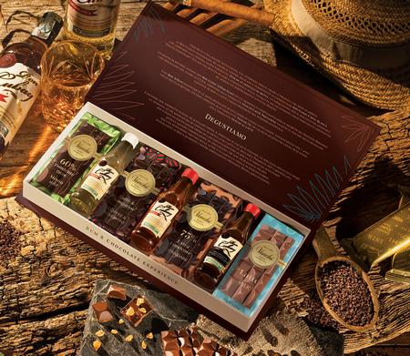 Box esperienziale con cioccolato e liquori o kit degustazione cioccolato