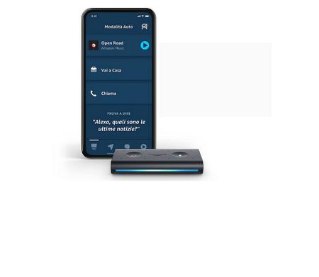 Echo Auto - Connessione all'App Alexa sul telefono e riproduce contenuti dagli altoparlanti