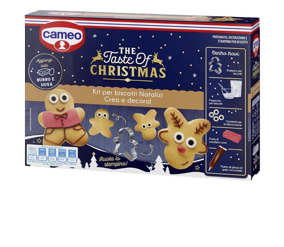 Kit con stampini per realizzare i più famosi biscotti di Natale