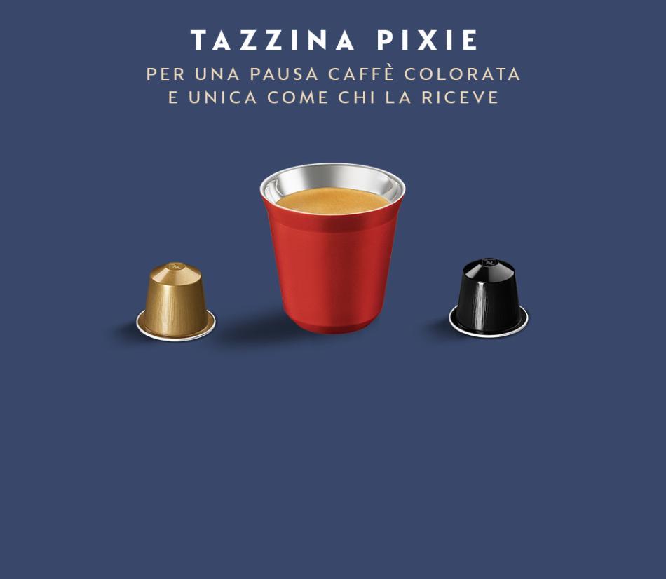 Questo Natale colora la pausa caffè di chi ami, con una tazzina Pixiein acciaio inox