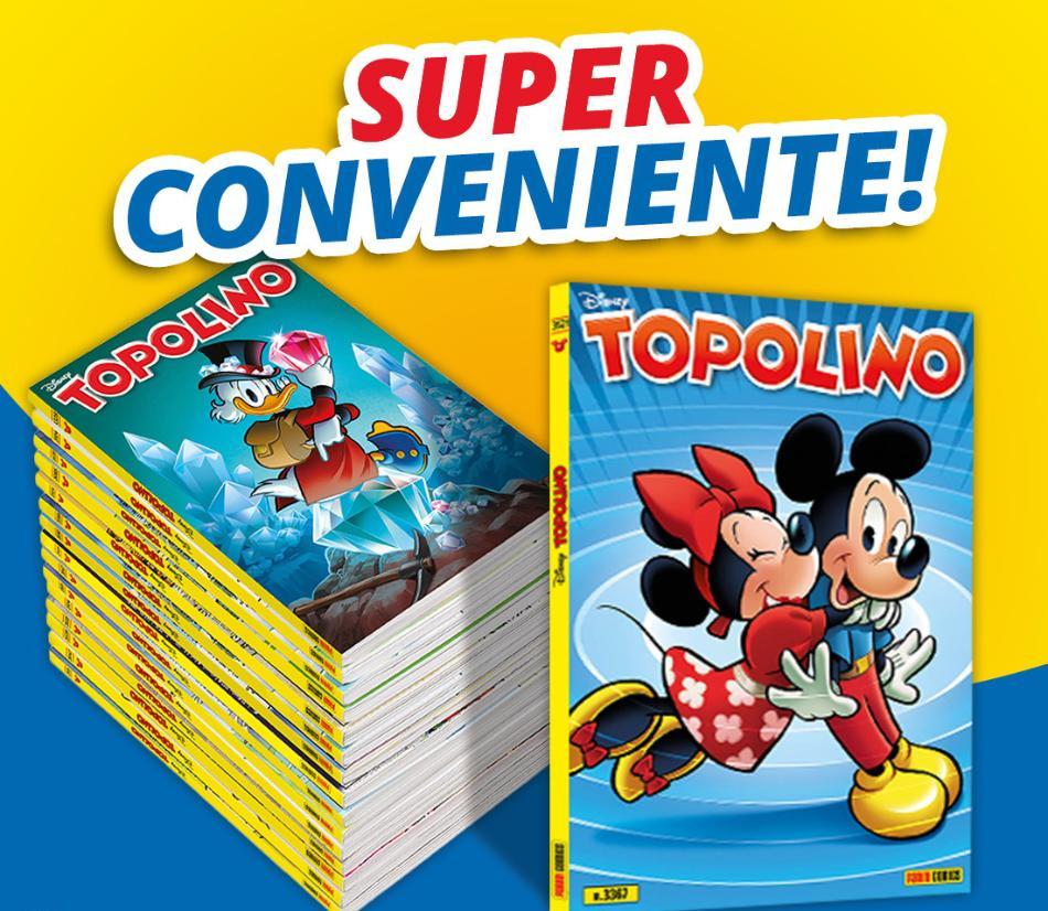 Regala un abbonamento di 1 anno a Topolino! 52 numeri di divertimento